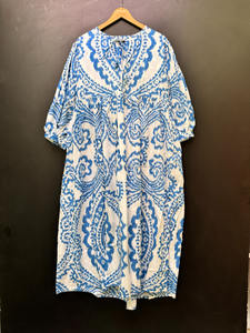 High on Demand Summer Casual Cotton Printed Midi Dress con Tassel A-Line Silhouette Soft Fabric para mujer - Product Image 5