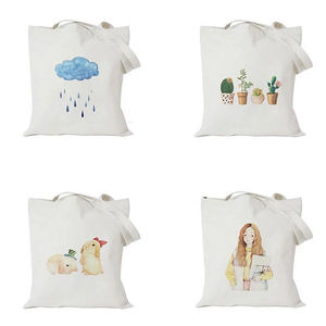 Bolsa de compras de lona de algodón, bolsa de supermercado reutilizable con estampado de Corgi y Pug, con asas largas, bolso ecológico - Product Image 6