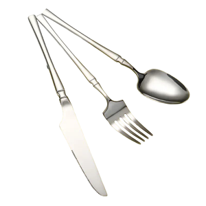 Ensemble de couverts de luxe en acier inoxydable 430 poli miroir, durable, 5 pièces, couteau à steak, fourchette, cuillère, vaisselle pour hôtels haut de gamme - Product Image 4