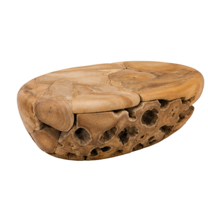ARTERRA Premium Organic Teak Root Mosaic Eco-Friendly Handmade <b>Coffee</b> <b>Table</b> Oval Shape Accent <b>Table</b> Resort Lobby Living Room - Product Image 2