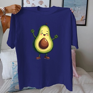 Camiseta de mujer de algodón puro con pose de baile de aguacate dabbing ajuste cómodo - Product Image 5