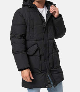 Abrigo Largo Acolchado Personalizado OEM para Hombre, Ropa de Invierno, Prendas Casuales para Exteriores, Proveedor Mayorista Directo de Fábrica, MOQ Bajo - Product Image 2