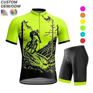 Conjunto de Jersey y Culotte de Ciclismo con Logotipo Personalizado, 100% Poliéster/Spandex, Secado Rápido, Transpirable, OEM/ODM para Pedidos al por Mayor, Unisex Adulto - Product Image 5