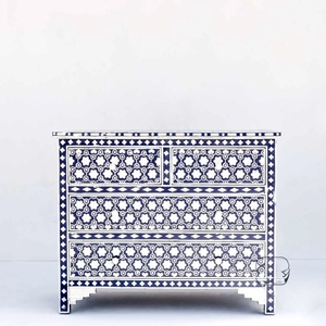 ILAHI's Bone Inlay <b>Drawer</b> Modern Design Agate Detailing <b>Storage</b> Portable Home Furniture - Product Image 1