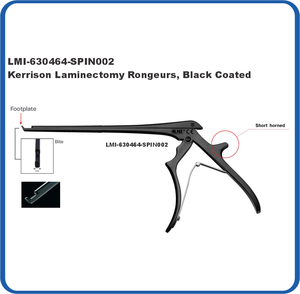 คีมตัดกระดูกสันหลัง Kerrison Laminectomy Rongeurs เกรดผ่าตัด ทำจากเหล็กกล้าไร้สนิมเคลือบสีดำด้วยพลาสมา ไม่ติดเนื้อเยื่อ ใช้ด้วยมือ ฆ่าเชื้อได้ด้วยหม้อนึ่ง - Product Image 4