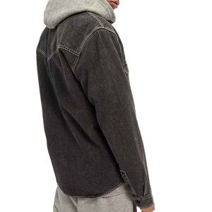 Chemise en jean mélangé de haute qualité, personnalisée, légère, formelle et décontractée, imprimée, anti-plis, à motif écossais pour homme - Product Image 5