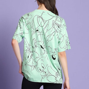 High Performance Soft Breathable 100% Cotton Women's O-Neck Short Sleeve Regular Slim Eco-Friendly Lightweight Comfortable - Product Image 6
