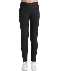 <b>Girls</b> <b>Navy</b> Blue Full Length Cotton High Waist <b>Leggings</b> Elastic Waist Knit Fabric School Uniform Pants - Product Image 5
