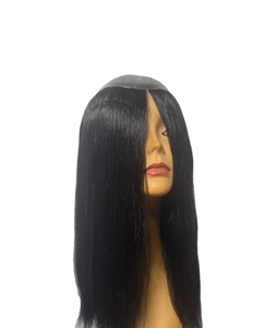 Light <b>Brown</b> Brazilian Remy Human Hair Topper for Women High Density 150% Tangle Free 20 Inches <b>Medium</b> Length Glueless for Base - Product Image 4