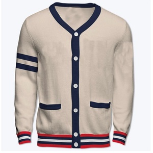 Crea tu Propio Cárdigan de Punto con Cuello en V de Alta Calidad Personalizado con el Logotipo de tu Hermandad/Fraternidad/Escuela/Universidad - Product Image 1