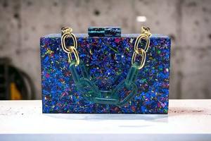 Elegante Bolso de Mano de Resina Ecológica, Personalizable, para Fiesta, Diseño de Diseñador, para Mujer, de Lujo, para Boda - Product Image 5
