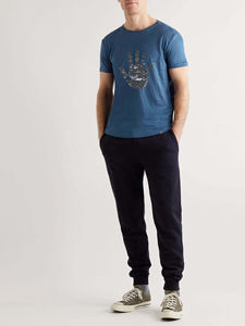 Camiseta de Algodón Puro de 275 g/m² para Hombre, Estilo Casual Urbano, con Logotipo Serigrafiado, Tallas Grandes, Corte Recortado, en Oferta - Product Image 5