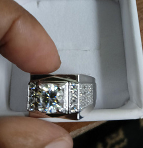 Anillo de Hombre Estilo Hiphop, Chapado en Rodio, con Incrustaciones de Circonitas, Plata de Ley 925, Anillo de Boda y Compromiso, Regalo de Aniversario para Él - Product Image 3