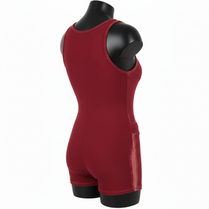 Maillot de bain une pièce pour femme en polyester et élasthanne de haute qualité, rouge, crème, or, avec logo personnalisé par transfert thermique. - Product Image 5