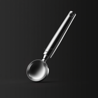 Professionele Kwaliteit Ss Primeur Met Grip Food Safe Roestvrijstalen Gebruiksvoorwerp Voor Ijs Sorbet Gelato Fruit Deegrestaurants