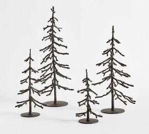 Adornos Navideños de Metal Hechos a Mano, Estilo Tradicional, Acabado Plateado, Base de Madera, Decoración Navideña para el Hogar - Product Image 2