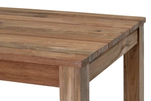 Mesa de Bar Moderna Rústica de Madera de Teca Sólida con Textura Natural y Base Resistente para Muebles de Cafetería y Hostelería - Product Image 5