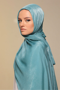 Custom Square Satin Plain Hijab Solid Color Peach <b>Head</b> <b>Wrap</b> Spring Summer Wear OEM ODM Textile Manufacturer India - Product Image 5