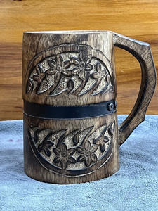 Personalizar Tazas de madera Jarra de cerveza para beber respetuoso con el medio ambiente Ideas de regalo únicas Tazas DE MADERA DE LA India - Product Image 3