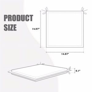 4pcs Replacement Patio Seat Cushions 15\" X 15\" Ties for Outdoor Dining Gardens Patios-Premium Quality Outdoor Pillows Cushions - Product Image 3
