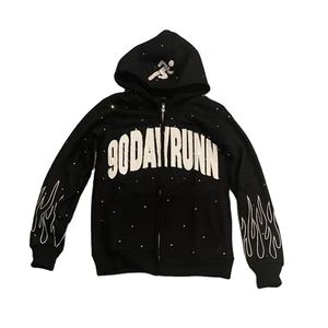 Sweat à capuche classique pour homme personnalisable OEM, 100 % haute qualité, 280-300 g/m², polaire (mélange coton-polyester), doublure numérique - Product Image 5