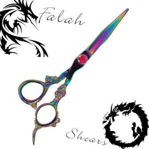 Purple Dragon Japanese Steel 440C Professional Hair Scissors Wholesale Customizable Salon Barber <b>Shears</b> Manufacturer Direct - Product Image 4