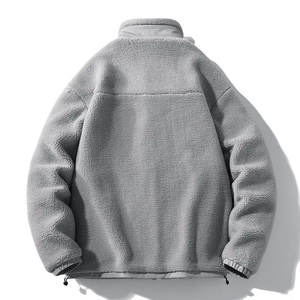 Clothing Manufacturer Custom Winter Sherpa Outfit Heavyweight Patchwork Fleece <b>Zip</b>-<b>Up</b> <b>Jacket</b> for High Quality <b>Jacket</b> - Product Image 4
