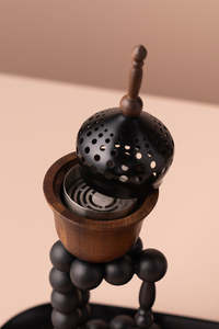 Wooden Handmade Incense Burner <b>with</b> Wooden Stand and Glass Jar Aromatherapy <b>Diffuser</b> Set for Home Use by Curio Craft - Product Image 2
