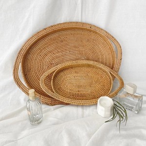 Elegante bandeja de servir para té y café, moderna, hecha a mano, de ratán, a precio competitivo. - Product Image 5