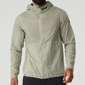 Wholesale Custom <b>Men</b> Hooded Sports Training <b>Jacket</b> <b>Lightweight</b> Windproof Running Fitness Athletic Track <b>Jacket</b> OEM ODM - Product Image 1
