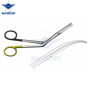 Ciseaux Heymann 17 cm / 6-3/4 pouces, courbés à droite, lame dentelée, Super Cut TC, ciseaux chirurgicaux de précision médicale - Product Image 5