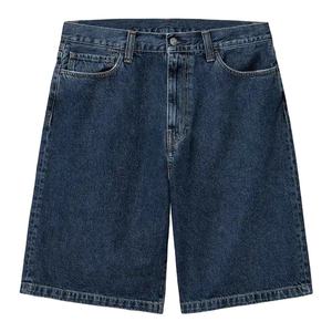 Acid Wash <b>Elastic</b> <b>Waist</b> Baggy Fit Gray Denim Shorts Men Front Logo Oversized Summer Streetwear Cotton Quick Dry OEM - Product Image 1
