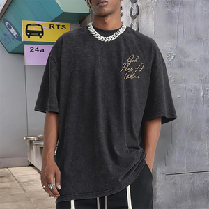 เสื้อคริสเตียนสำหรับผู้ชาย ลายพระเจ้า ศาสนา พระเยซู ศรัทธา แรงบันดาลใจ ข้อพระคัมภีร์ เสื้อยืดโอเวอร์ไซส์ ลายกราฟิกแบบฟอกสี - Product Image 4