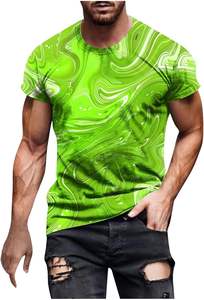 Camiseta informal elegante para hombre, estampado abstracto, ropa diaria, camiseta de moda juvenil, suave, cómoda y elegante para uso diario - Product Image 2