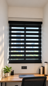 Persianas Zebra Motorizadas con Control Remoto Serie Motorolize de WINHOME, para Comercios, Renovaciones, Hoteles, Habitaciones de Huéspedes, Personalizadas OEM ODM - Product Image 1