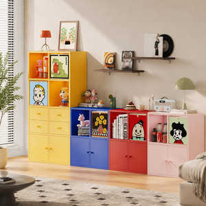 Meuble de rangement modulaire en cubes avec étagères ouvertes multi-compartiments, grande capacité, bibliothèque pour salon et chambre - Product Image 2