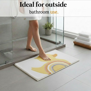 Tapis de salle de bain en coton à imprimé animal tufté de qualité supérieure |   Tapis de sol en peluche épais et doux avec dos antidérapant en caoutchouc pour la maison et l'hôtellerie - Product Image 3