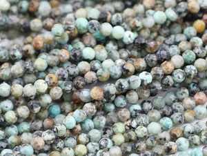 Cuentas de Turquesa Africana Natural Facetadas Redondas de 2mm 3mm 4mm, Cuentas Sueltas para Fabricación de Joyas, Pulseras, DIY, Venta al Por Mayor - Product Image 5
