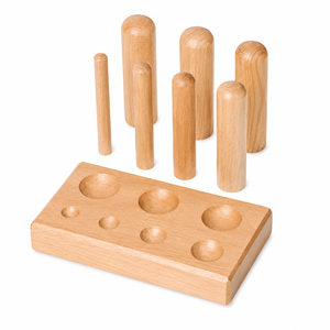 Premium 7 Wooden Punches with Block Set 12-38mm for <b>Leather</b> Craft |Professional Embossing & Molding <b>Tool</b> Kit for DIY Hobby Craft - Product Image 3