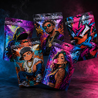 Op maat gemaakte digitale print Mylar stand-up pouch met hersluitbare zip lock, geurdicht, geschikt voor dierenvoer & voedsel van voedingskwaliteit.