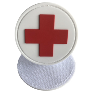 Fabricante de Parches de PVC, Parches Cosidos con Nombre de Marca Personalizado en Relieve, Insignia de Silicona 3D, Logotipo para Prendas con Diseño de Cruz Roja, PVC Suave - Product Image 5
