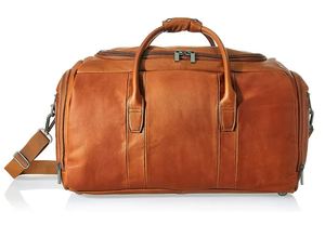 Unisex <b>Large</b> Capacity Foldable Travel Duffle Bag Custom Logo Fashion PU Leather New <b>Plain</b> Blank Design Genuine Leather - Product Image 5