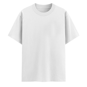 เสื้อยืดแขนสั้นสีขาวสำหรับผู้ชาย ทรงปกติ คอกลม ลำลอง สีพื้น - Product Image 1