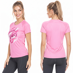 T-shirt de yoga à manches courtes pour femme, imprimé sur mesure, coupe ajustée, séchage rapide, idéal pour la gym et le sport - Product Image 5