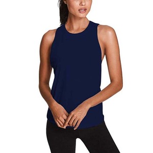 Camiseta sin mangas de cuello redondo para mujer, de color sólido, transpirable, de poliéster tejido, para uso casual. - Product Image 3
