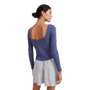 กางเกงขาสั้นผู้หญิงสำหรับฤดูร้อน ทรงปกติ สวมใส่สบาย ดีไซน์เชือกผูกเอว ออกแบบตามสั่ง OEM ขายดีสำหรับชุดออกกำลังกาย - Product Image 3