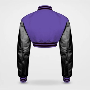 Venta al por mayor OEM: Chaquetas universitarias de invierno personalizadas para mujer, estilo vintage, con parches de chenilla y logo, piel de oveja 2026 - Product Image 6