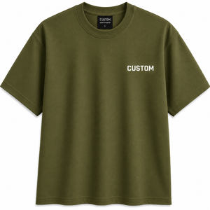 Camiseta de Cuello Redondo de Algodón para Hombre, Fabricante Mayorista, Impresión de Logotipo Personalizado, Camiseta Lisa, Proveedor de Ropa de Marca Privada OEM ODM - Product Image 1