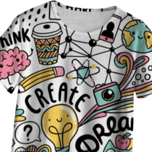 เสื้อยืดคอกลมแขนสั้นผู้ชาย ลายการ์ตูน ทรงปกติ สวมใส่สบาย ผ้าฝ้ายเจอร์ซีย์ถัก 100% - Product Image 6