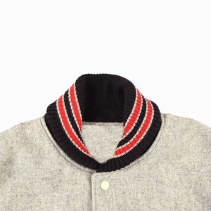 Custom Logo Wool Felt Men's Varsity <b>Jacket</b> Unisex Streetwear Vintage Letterman <b>Baseball</b> <b>Bomber</b> <b>Jacket</b> with Leather Sleeves - Product Image 3